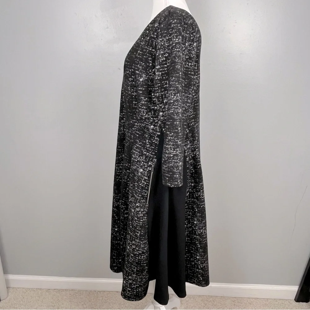 Lane Bryant v-neck back zip fit and flare textured knit 3/4 sleeve dress, 14/16.